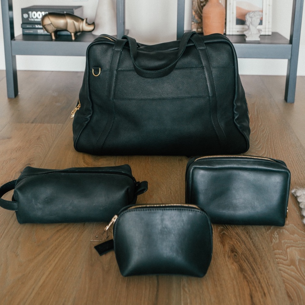Parker Clay Weekender Leather Luggage Set - BRAND NEW